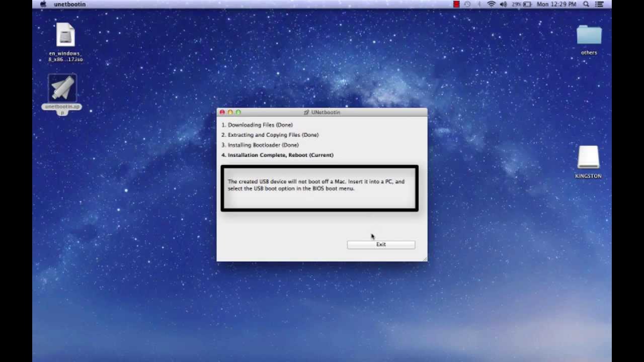 run windows through usb for mac